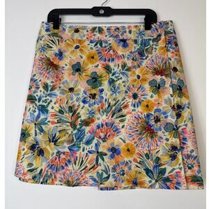 Rip Skirt Hawaii Wrap Skirt Wildflower Watercolor Mini Large Resort Festive